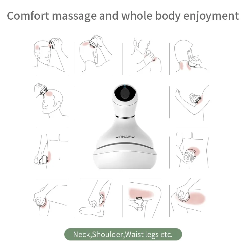 JinKaiRui Electric Scalp Massager Head Spa Therapy Massage Portable Waterproof for Muscle Relax Blood Circulation Hair Growth