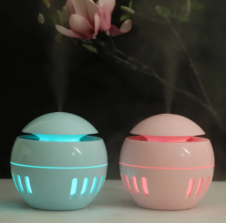 USB Aroma Diffuser Hollow decoration humidifierfor Office Home usb charging portable air purifier7 Color Change LED Night light