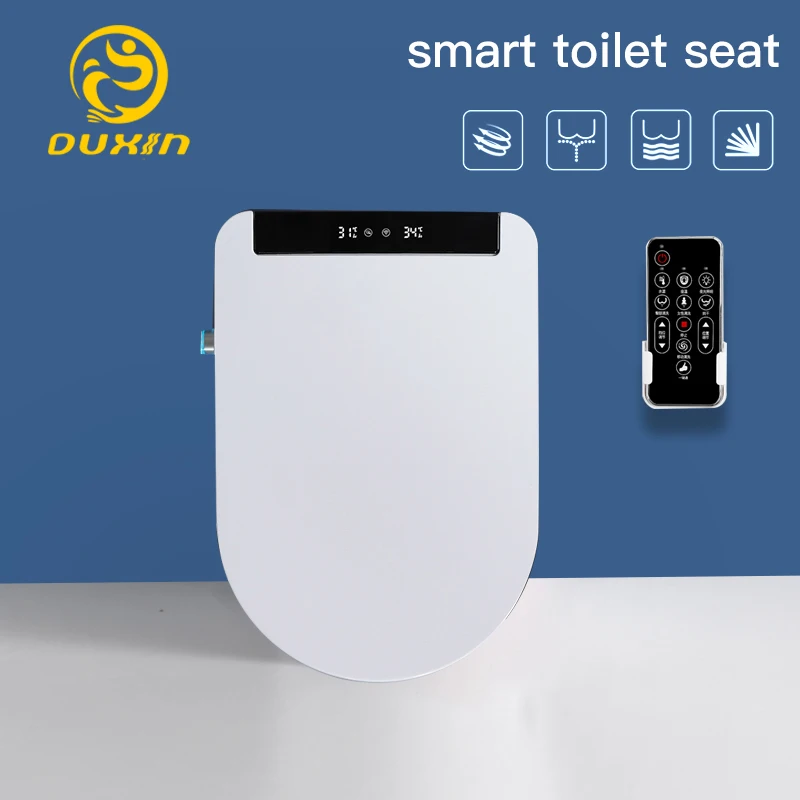 Smart WC toilet seat cover washing, warm air drying Heated seats Universal Adaptation for Toilet U-shaped V-shaped