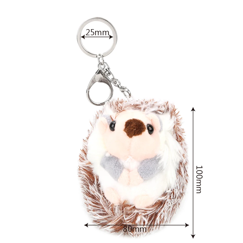 Auto Accessories Creative Gift Plush hedgehog keychain Car-styling Car Keyring Key Holder Women car keychain