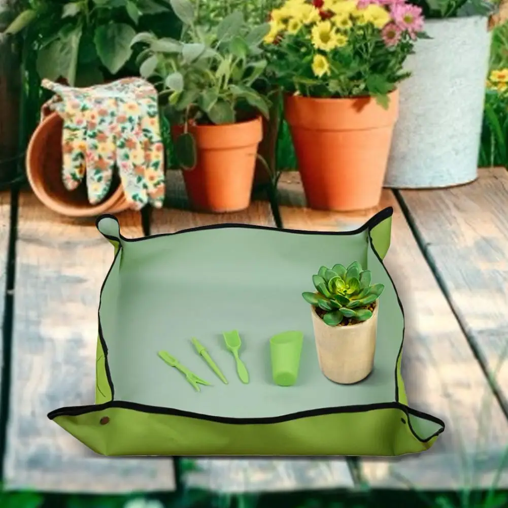 5Pcs set Potted planting Tools Garden Kneelers Work Cloth Transplanting Repotting Plant Mat Anti Dirty Waterproof Thicken