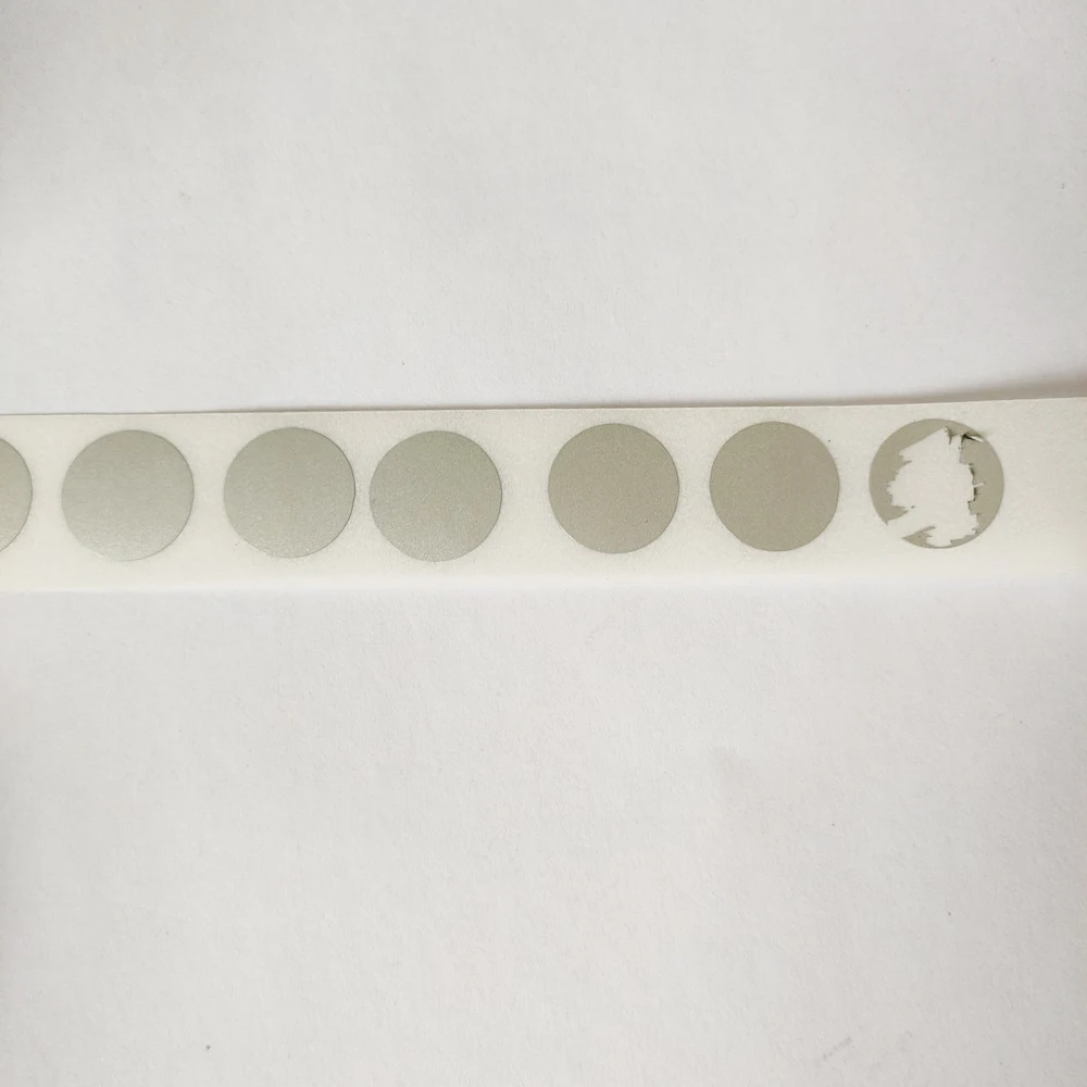 1000 Stück 0,5 Zoll, 12,5 mm kleine runde silberne Rubbelaufkleber für Werbespiele – Detail 3