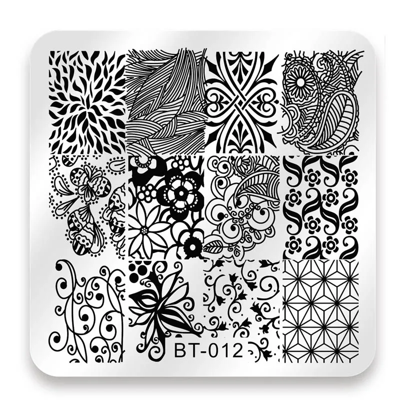 BIUTEE Nail Art Stamp Nail Stamping Template Flower Geometry Animals DIY Nail Designs Manicure Image Plate Stencil