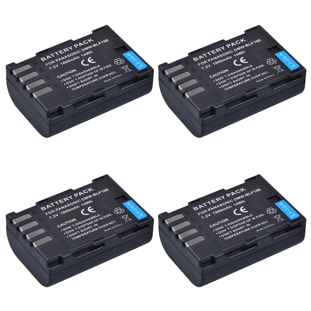 1860mAh DMW-BLF19E DMW-BLF19 Akumulator do aparatu DMW BLF19 BLF19 BLF19E + Podwójna ładowarka USB LCD do Panasonic Lumix GH3 GH4 GH5 G9