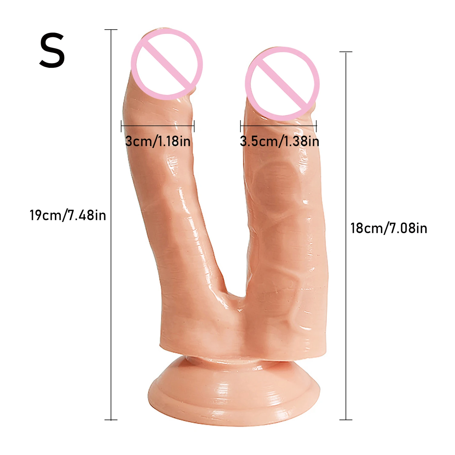 Huge Double Dildos Double Penetration Vagina and Anus Soft Penis Realistic Dick Sex Toys Phallus Double Headed Dildo for Women