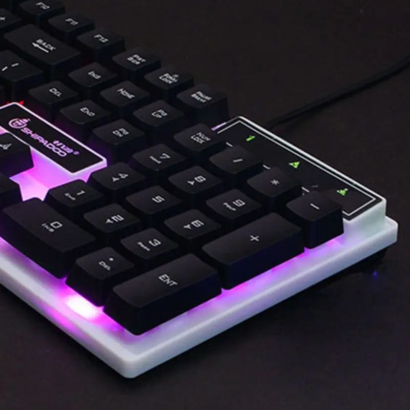 USB Computer Wired Gaming Keyboard Colorful Backlit Glow Floating Button Mechanical Keyboard For Computer Laptop