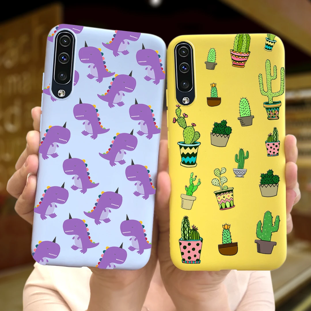 Case For Samsung A50 A30 Bumper Flower Soft Back Cover Silicone Case on For Coque Samsung Galaxy A 50 A50S A30 S A30S Phone Case