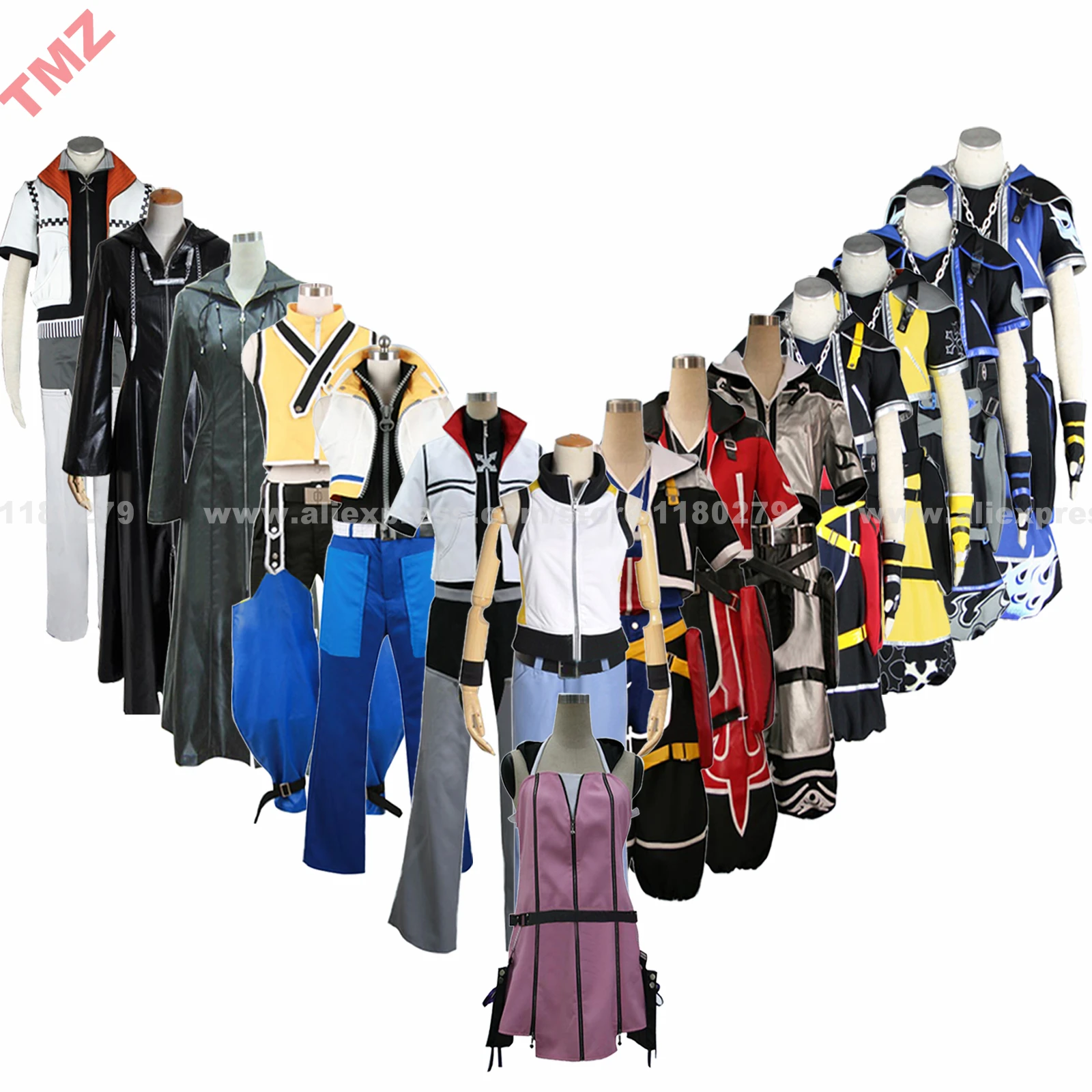

Kingdom Hearts ROXAS Riku True Sora Kairi Group of Characters Clothing Anime Clothes Cosplay Costume,Customized Accepted