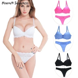 Nouvelle Seamless Black Blue Grenn Khaki Pink Bra Panties Sets Underwear BCDE Cup Fashion Lingerie For Women