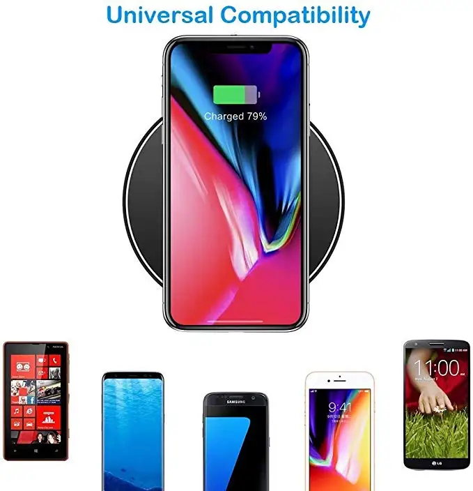 10W Quick Wireless Charger Dock For iPhone 11 Pro X XR XS MAX Qi Type C Fast Charging Pad For Samsung S9 S10 Note 10 Xiaomi Mi 9