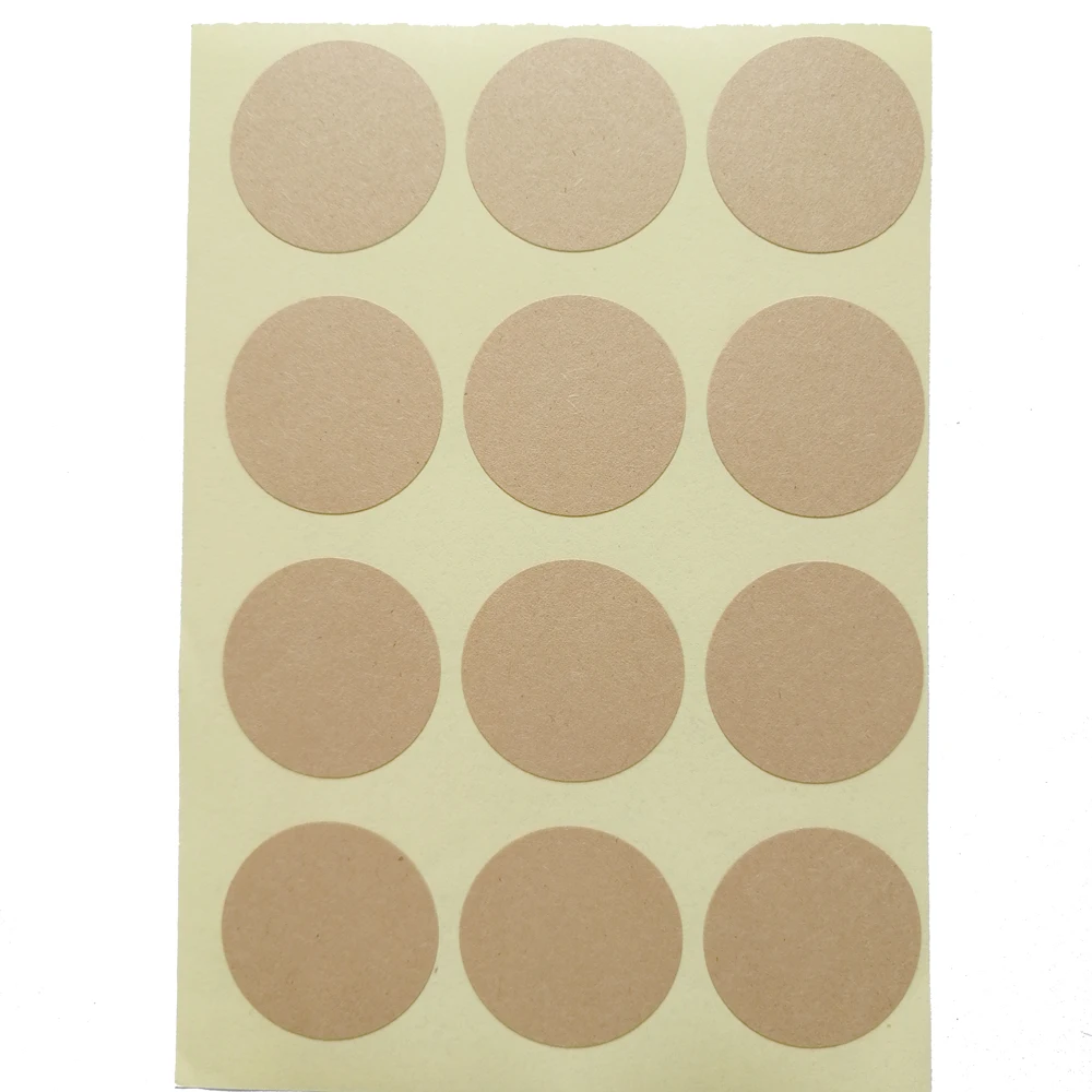 120pcs 30mm DIAMETER ROUND Shape BLANK Kraft Paper Sticker FOR HAND MADE CRAFTS