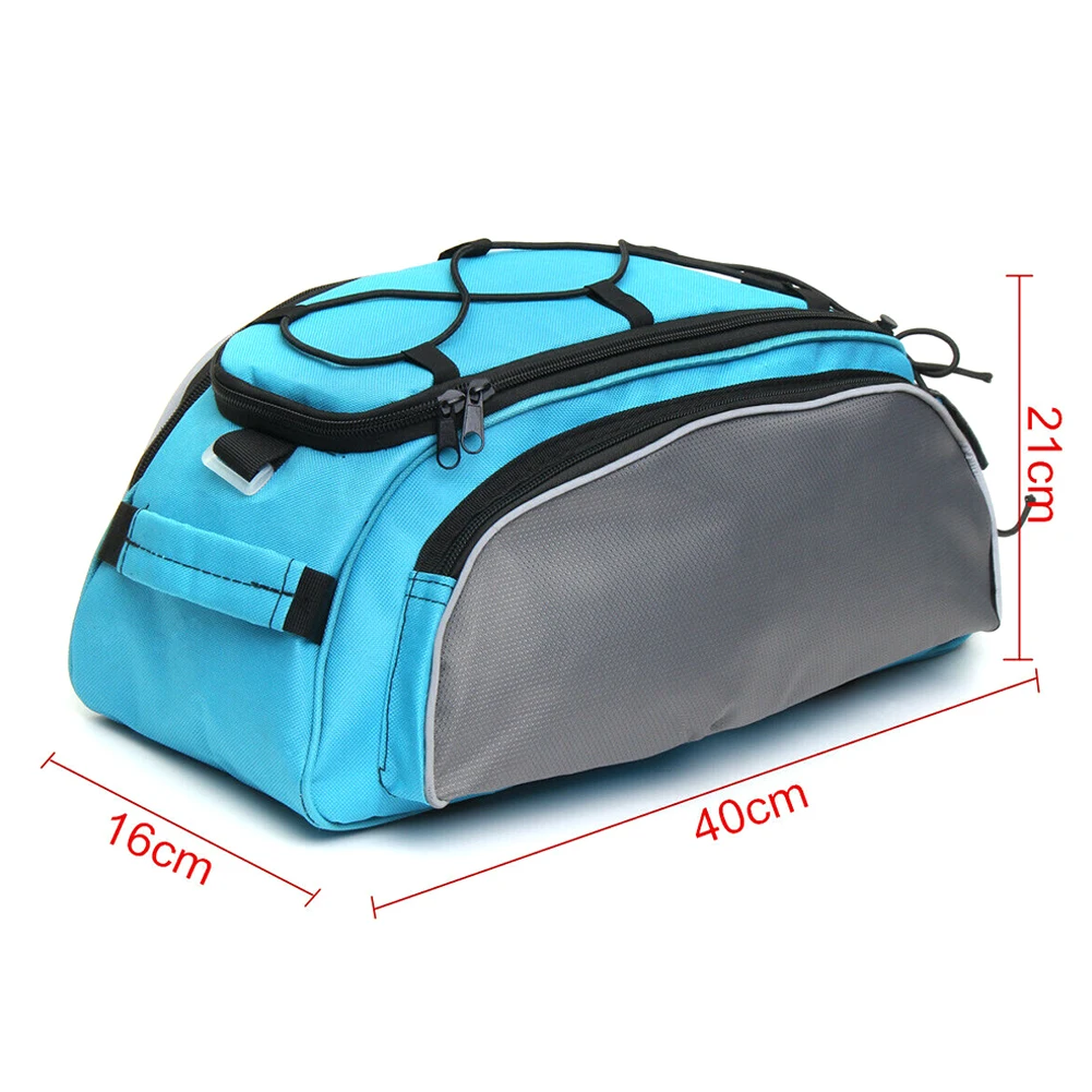 13L Bicycle Bags Large Capacity Waterproof Cycling Bag Mountain Bike Saddle Rack Trunk Bags Luggage Carrier Bike Bag