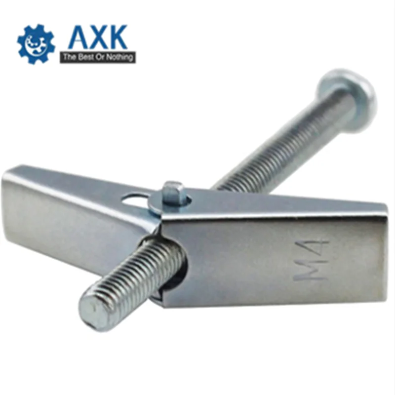 

10pcs/lot M3M4/M5/M6/M8 with Screw Spring Wing Toggle Anchor Bolt With Zinc Plated/Primavera Asa Alternar/Wing muelle articulado