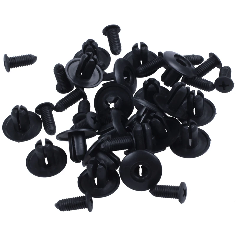 20 pcs 8mm x 20mm Car Buckle Black Seal Clips