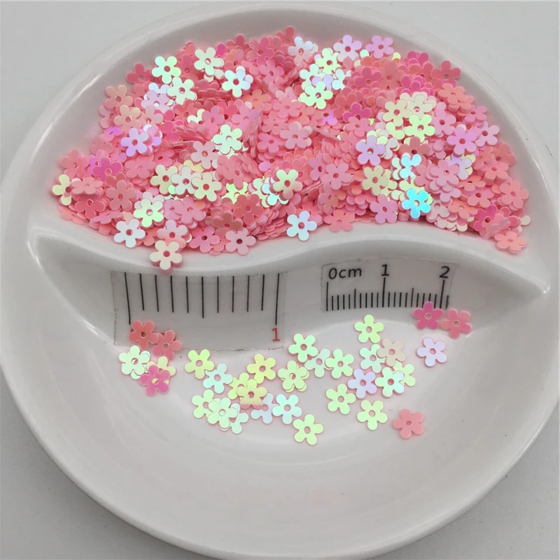 Paillettes sciolte in PVC a forma di fiore, Paillettes glitterate per Nail Art, Manicure, cucito, decorazione di nozze, coriandoli, 20g, 5mm