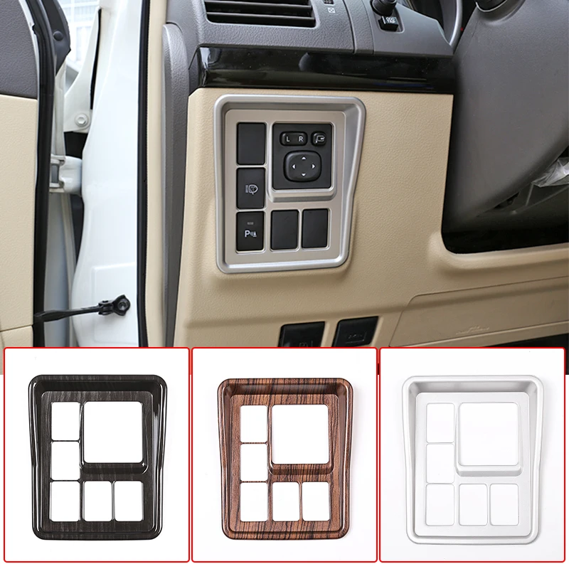 

Car Sticker Rear View Mirror Adjustment Button Frame Cover ABS For Toyota Land Cruiser Prado FJ150 150 2010-2017 Car Accessories