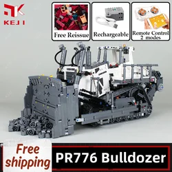 KEJI 42100 Liebherr PR 776 Dozer Excavator Engineering Vehicle Remote Control Building Blocks Model Bricks Kit Toys Gift