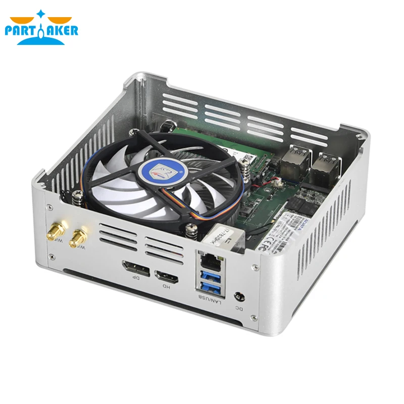 Partaker Mini PC Intel Core i5 7300HQ i7 7700HQ DDR4 Windows 10 Linux 4K Gaming UHD HTPC HDMI DP Minipc Komputer stacjonarny