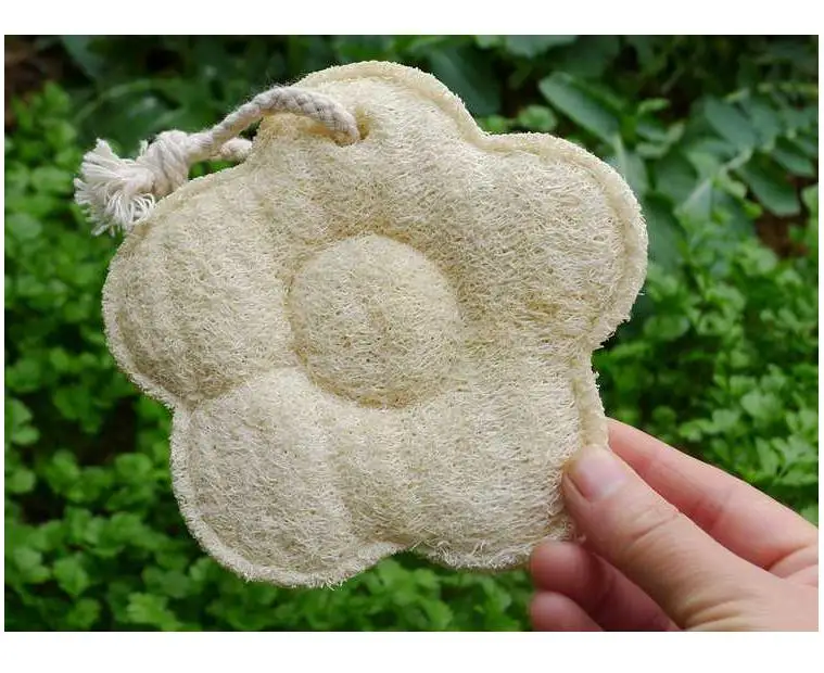 Natural Loofah Bath Towel Safety Non Toxic Elastic Baby Cleaning Tools Eco Friendly Flower Shape Luffa Bathing Brushes SN3149