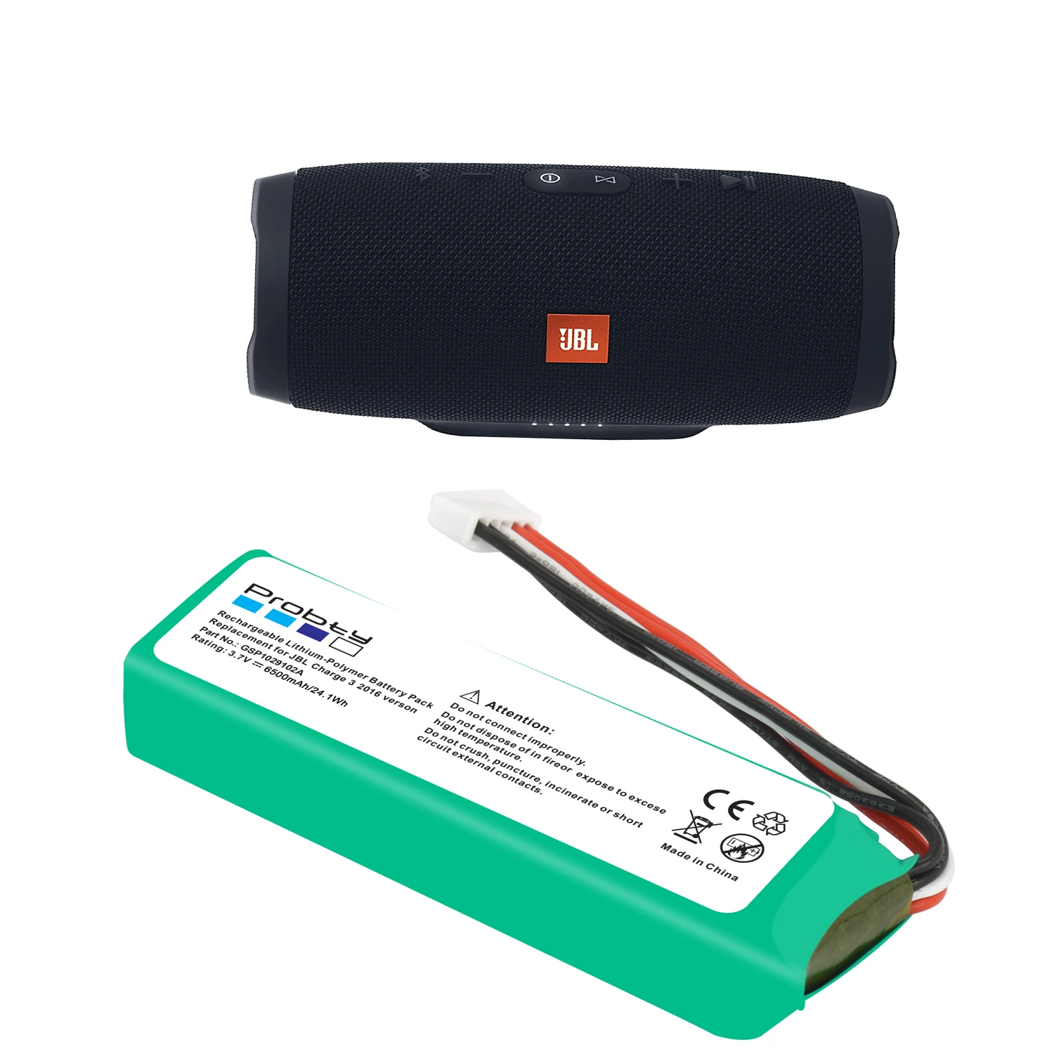 Oryginalna Probty dla JBL Charge 3 6500mAh Bateria Bateria GSP1029102A