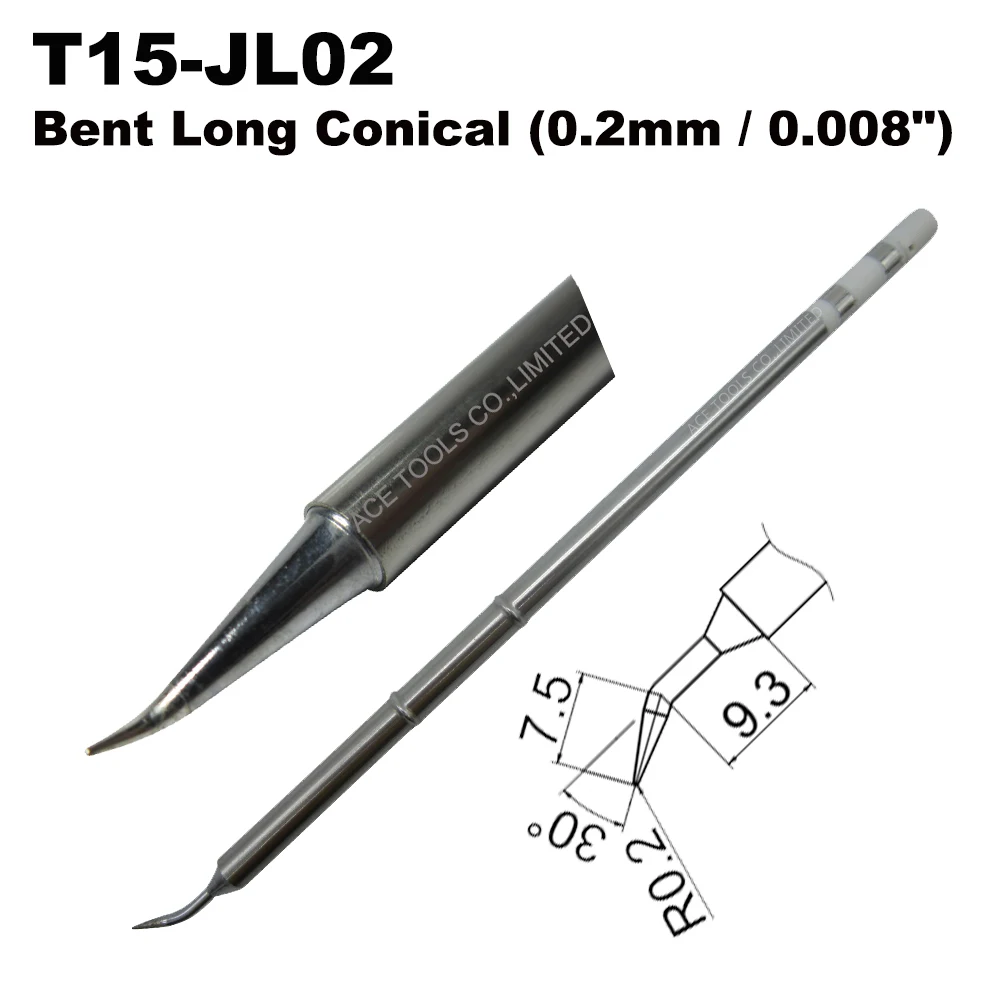 T15-JL02 Replacement Soldering Tip for HAKKO FM-203 FM-204 FM-206 FX-951 FX-950 FX-952 FX-9501 FM-2028 FM-2027 FM-2021