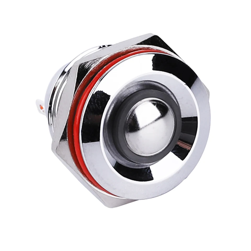 

16MM Self-locking Latching Momentary Angel Eye Ring Power Led Illuminated Short Waterproof Metal Push Button Switch