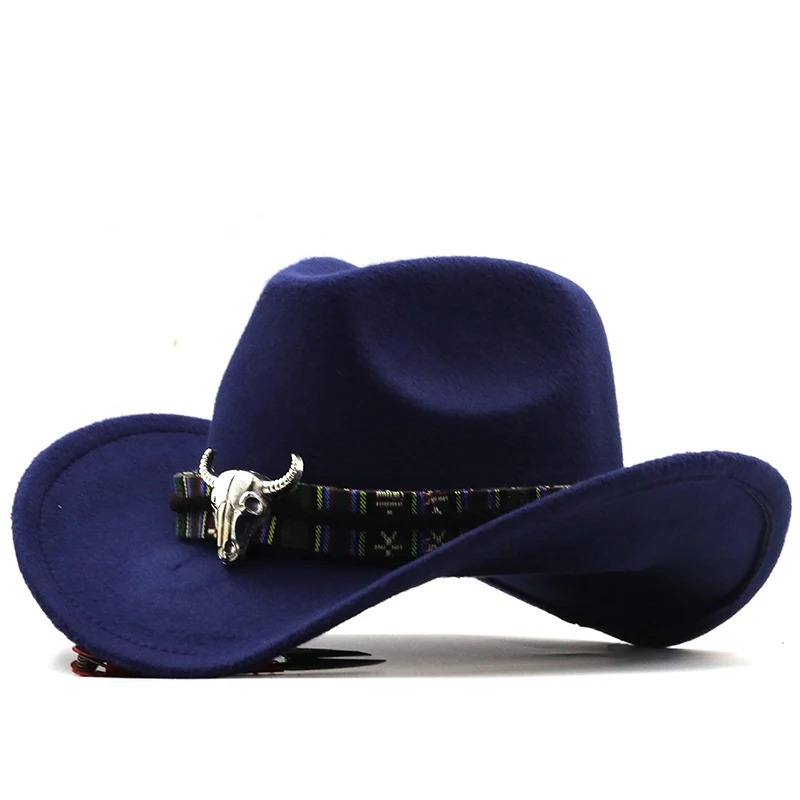 Neue Vintage Western Cowboy Hut Für Männer Breite Krempe Cowboy Jazz Kappe Mit Leder Gürtel Sombrero Kappe Vier Jahreszeiten