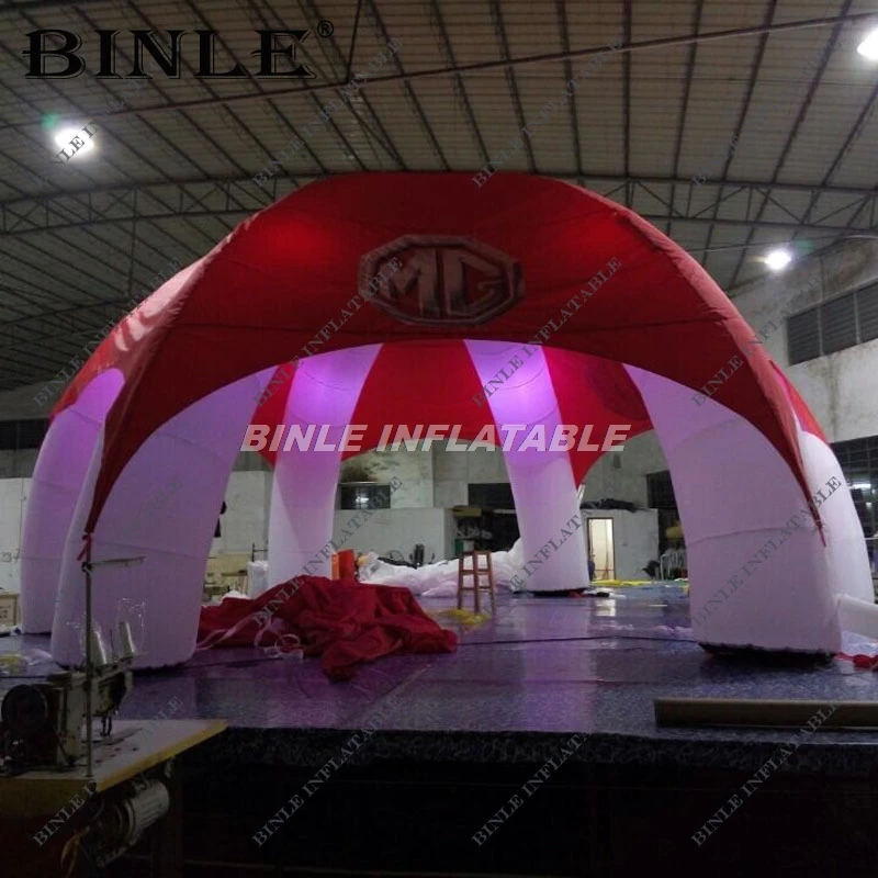 

Branded giant outdoor 8 legs inflatable spider tent with led lighting dome tent for party event