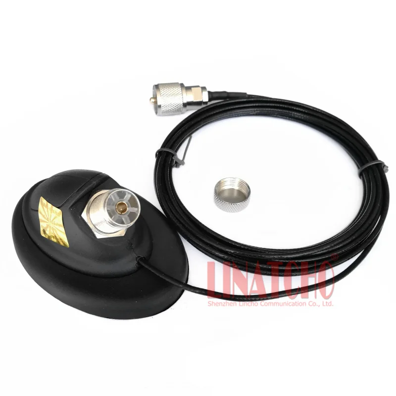 K-303B Good Quality SO239 Car Radio Nclined Antenna Mini Magnetic Mounting Base RG316 Coaxial Cable PL259 Connector