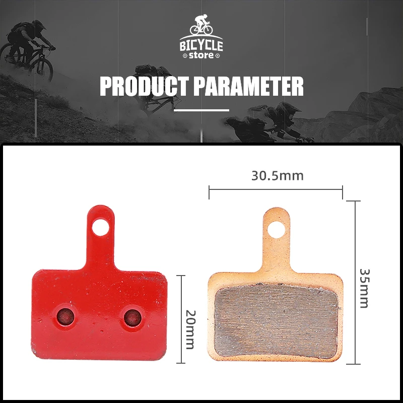 Red Sintered Disc Brake Pads 1 Pair (2pcs) MTB Bicycle For SHIMANO ZOOM FORMULA MAGURA AVID BENGAL Cycling Brake Pads Bike Part