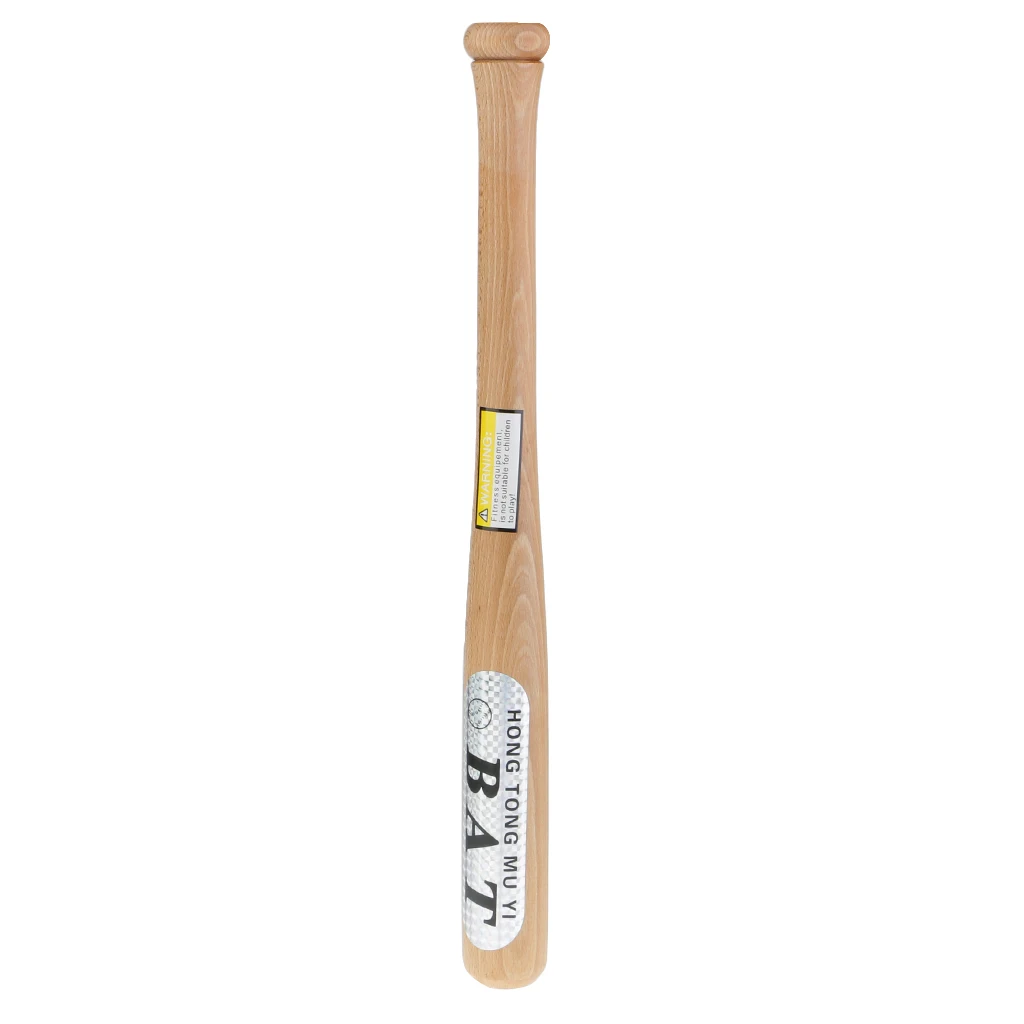 Raqueta deportiva de bate de béisbol de madera Natural, bate redondo de 54cm/21 pulgadas, ayuda para entrenamiento de ejercicio de seguridad familiar