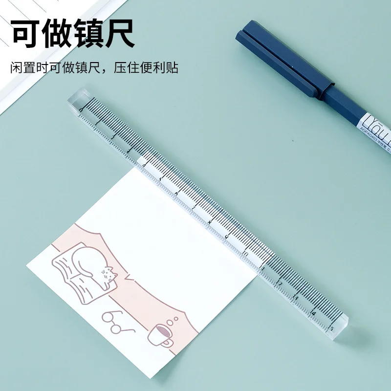 15/20/30/cm Transparent Straight Ruler Students Stationery Simple Square ruler Rulers Acrylic Measuring Tools