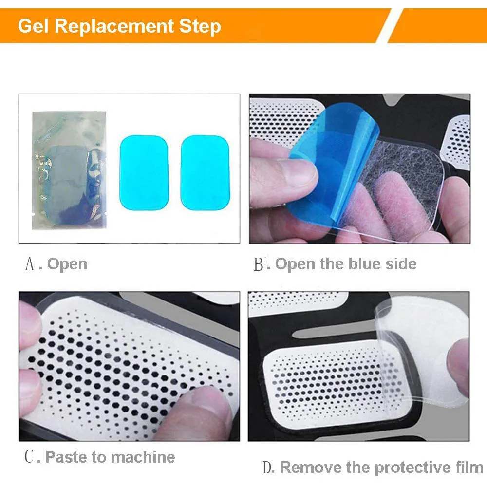 14PCS EMS Abs Replacement Pads Hydrogel Sticker Massage Cushion Muscle Stimulator Abs Toner Accessories Gel Sheets view 6