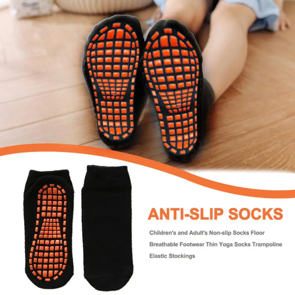 Hot Sale Sport Socks Anti-slip Cushioning Bandage Pilates Ballet Good Grip For Child Men And Women Cotton Sock Trampoline Socks