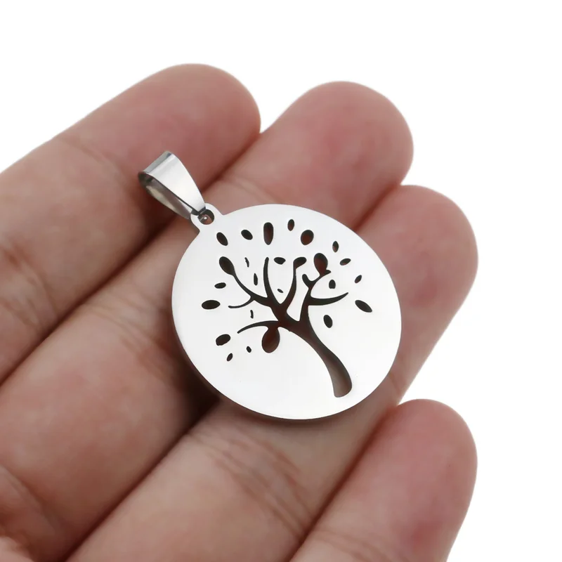 1pcs Stainless Steel Tree of Life Charms Pendants for Jewelry Making Supplies DIY Women Men Necklace Accessories Jewelry finding