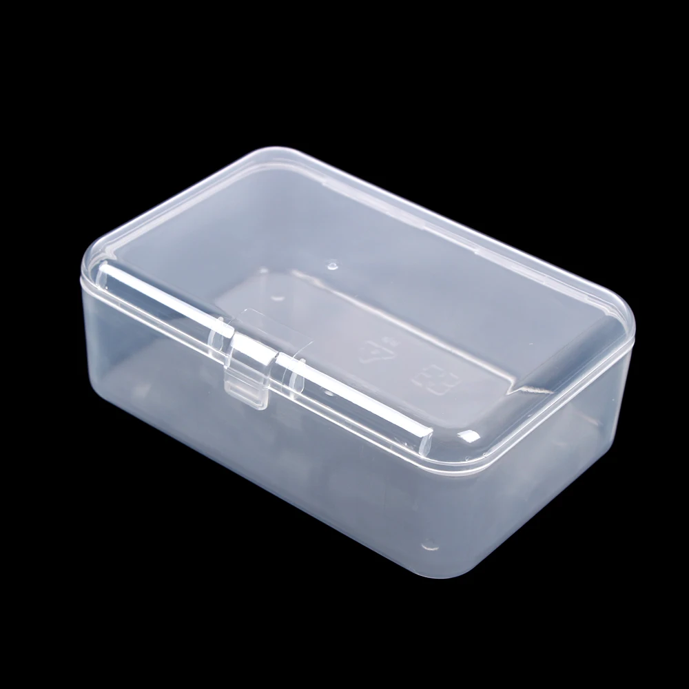 Rectangular Plastic Box Transparent With Lid Storage Box Packing Box Dustproof  Strong Jewelry Storage Case Container NEW