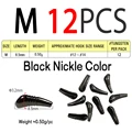 12 piezas Negro M