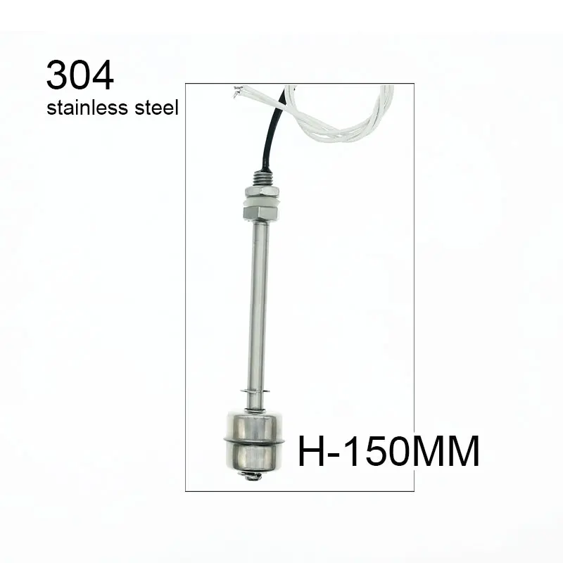 Float Switch High Temperature Resistant 304 Stainless Steel Water Tower Water Level Automatic Level Controller Sensor 45-150mm