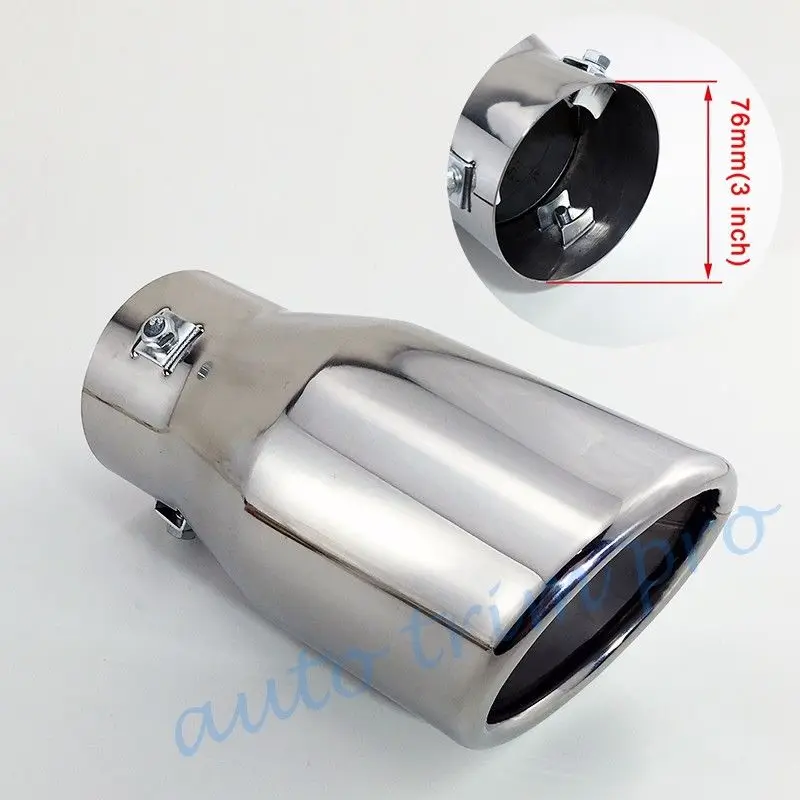 Universal Car Tail Muffler Exhaust Rear Pipe Silencer Cover 76mm 3 Inch Diameter Tailpipe Decorate