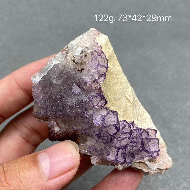 

100% Natural purple stepped fluorite cluster mineral specimens Gem level Stones and crystals