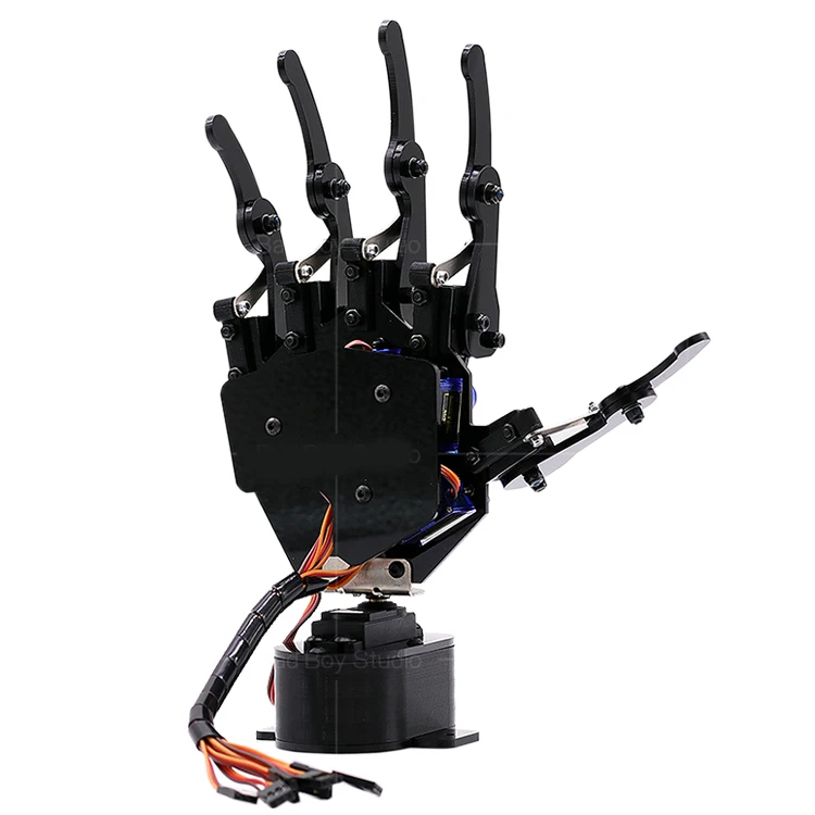 6 Dof Robotic Arm Hand Bionic 5-Finger Robot Claw Popular Science Early Teaching 9g Servos, Electric Remote Control