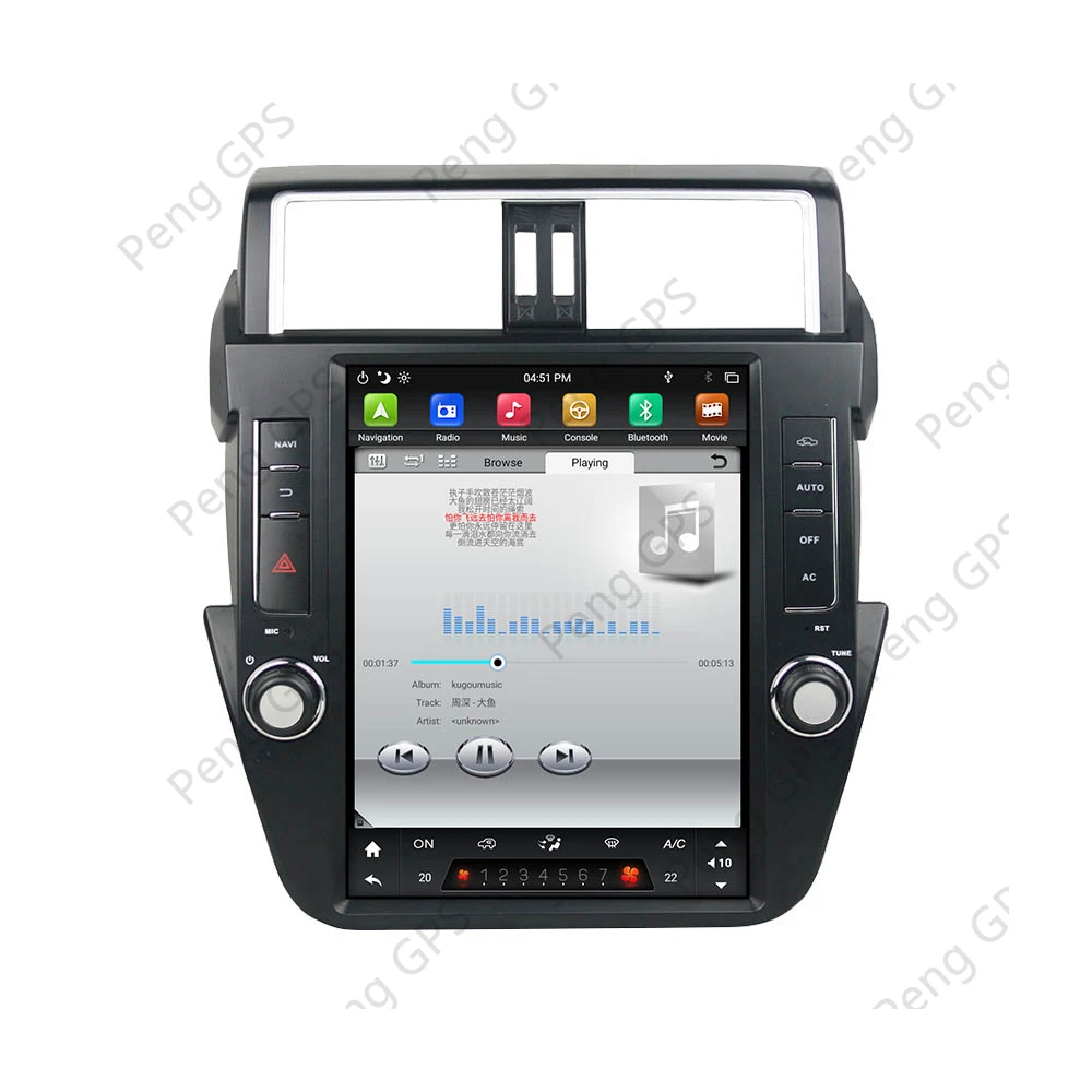 Car DVD Player For Toyota Land Cruiser Prado 150 2014-2017 GPS Navigation Car Stereo Multimedia Headunit Radio PX6 Carplay WIFI