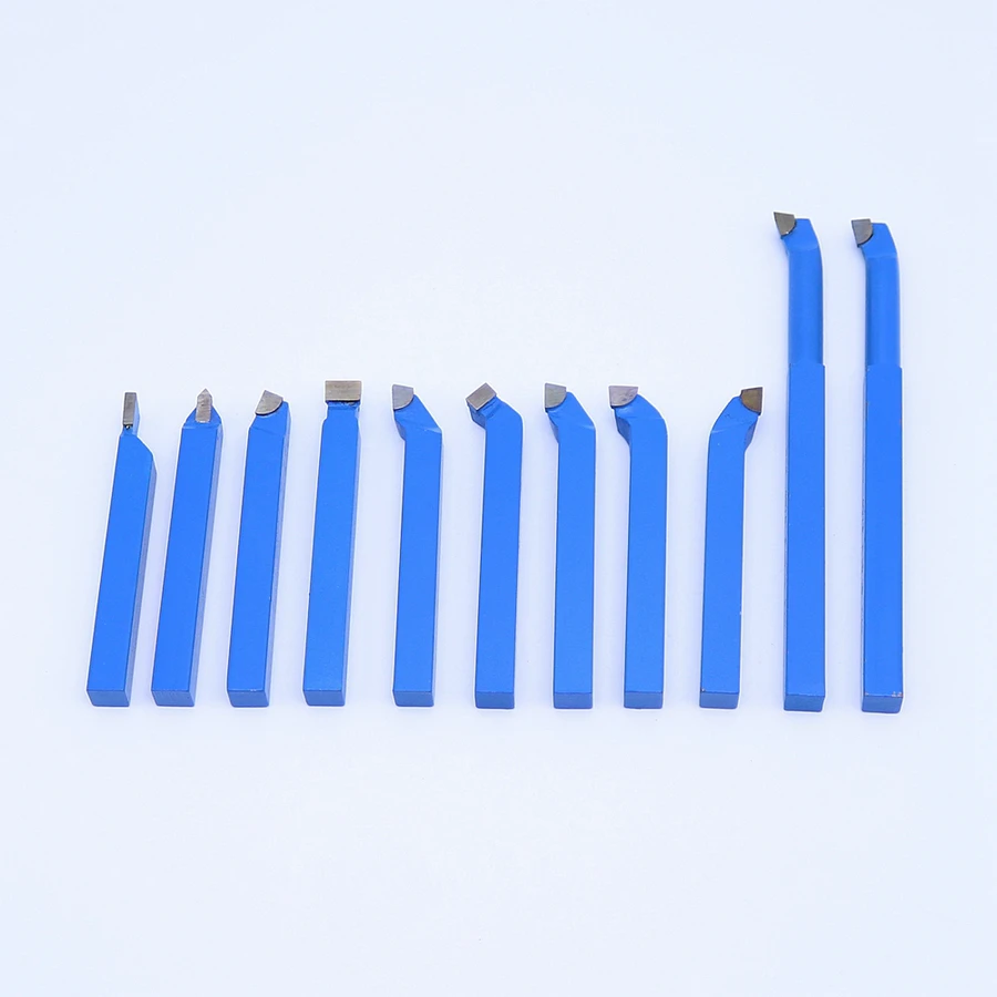 

11Pcs Lathe Tool Carbide Tipped Cutting Turning Brazed Milling Boring Tool Bit