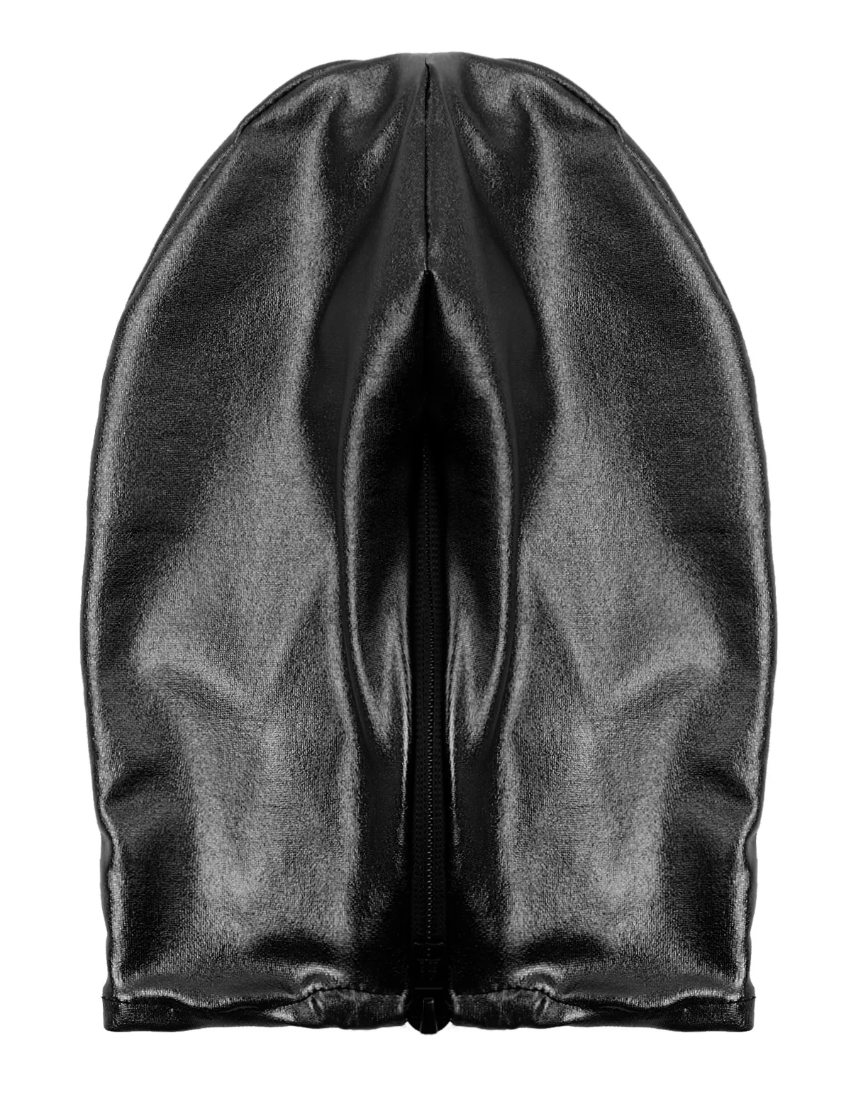 Couvre-chef unisexe en Latex métallique brillant pour hommes ou femmes, trou de bouche ouvert, masque complet, capuche, Kit de costumes, mascarade, Cosplay, Clubwear