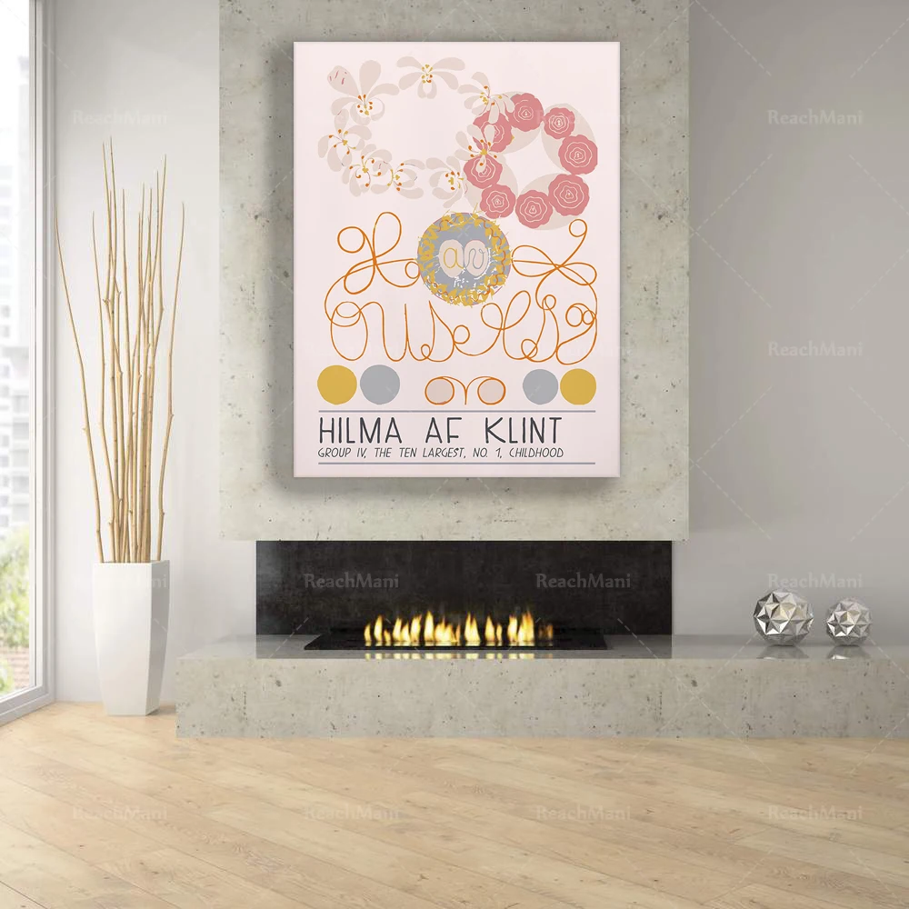 Hilma af Klint Vintage Exhibition Art, Printable Modern Abstract Poster Swedish HIGH QUALITY