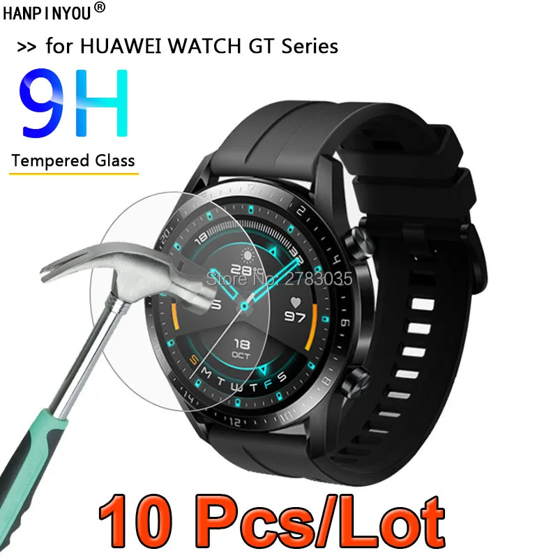 

10 шт., ультратонкое закаленное стекло 9H 2.5D для HUAWEI WATCH GT2e GT 2, элегантная Защитная пленка для экрана, 46 мм, 42 мм