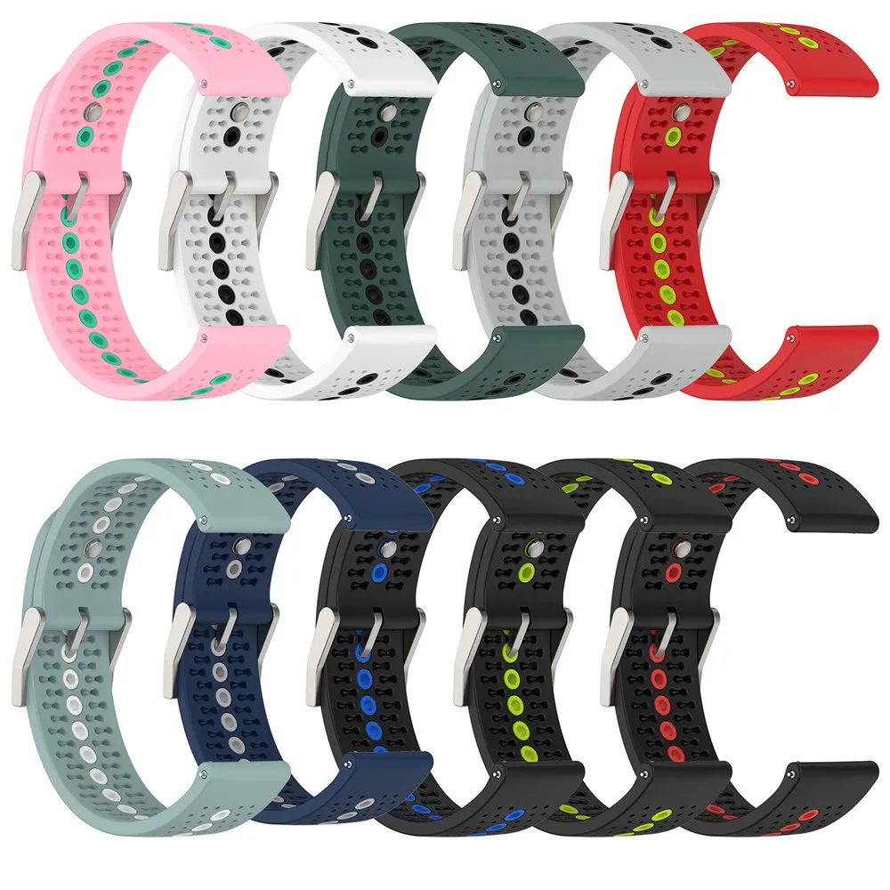 Universal 20mm Watch Strap Contrast Color Blocking Band Wristband For Samsung Galaxy For Garmin For Huami For Huawei