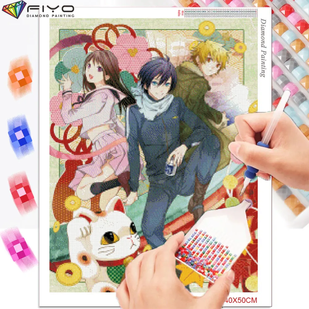 DIY 5D Diamond Painting Anime Noragami Picture Mosaic Full Diamond Embroidery Cross Stitch Set Home Decoration aлмазная mозаика