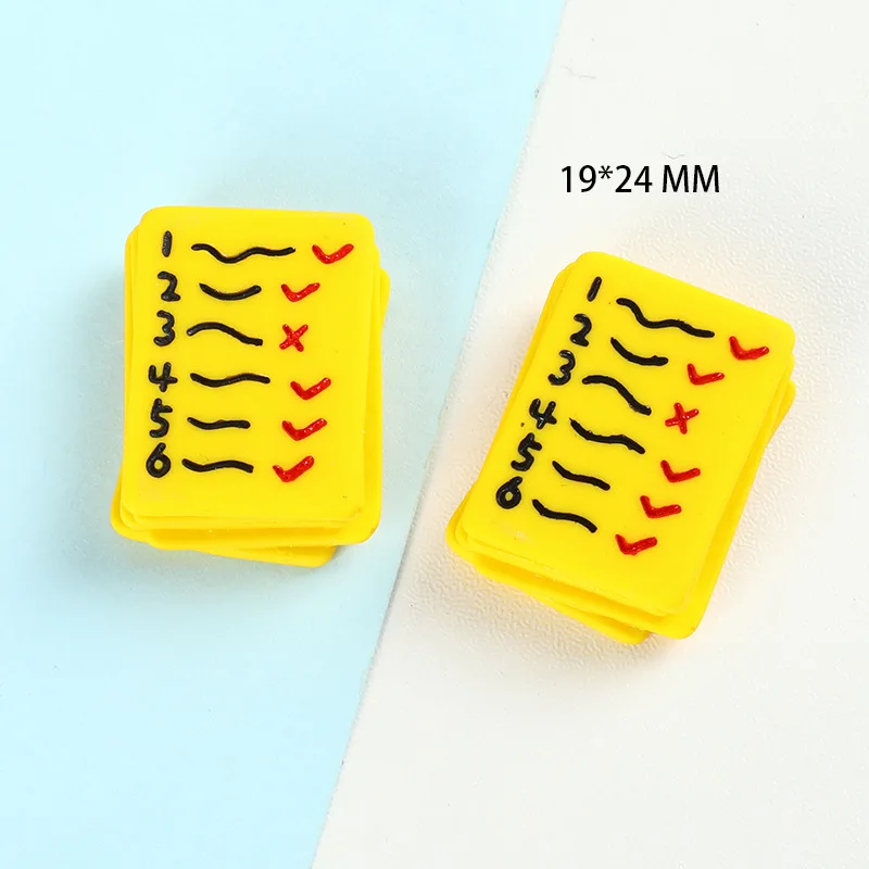 Stationery Resin Cabochons Flatback 20pcs lovely Notebook Pencil Book School Bag Cabochon Flatbacks Button Accessories for diy