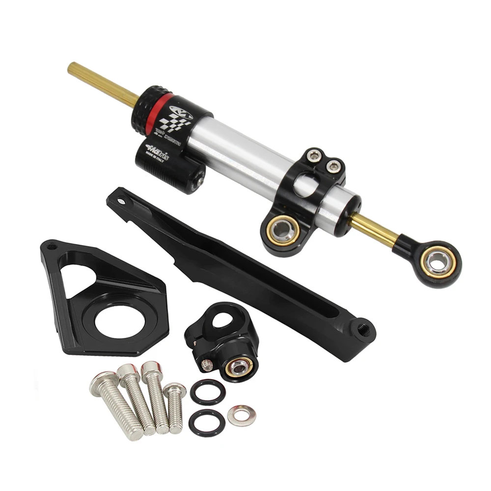 Voor YAMAHA YZF R6 YZF600 2003 2004 2005 Motorfiets Hoge kwaliteit koolstofvezel CNC Stuurdemper Stabilizer Beugel Volledige